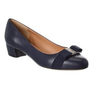 Salvatore Ferragamo Navy Blue Flats